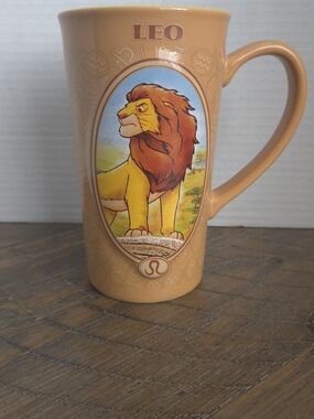 Disney Store Lion King Leo Zodiac Mug Mufasa Simba July August Birthday Gift